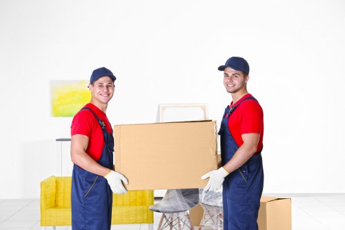 Man and van team handling removals in Earls Court street setting