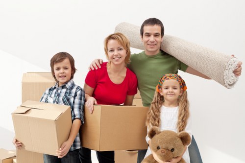 Moving van and residential street access in Earls Court