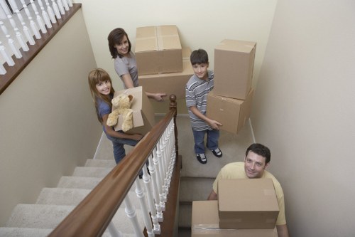 Careful wrapping and box organisation during a local move